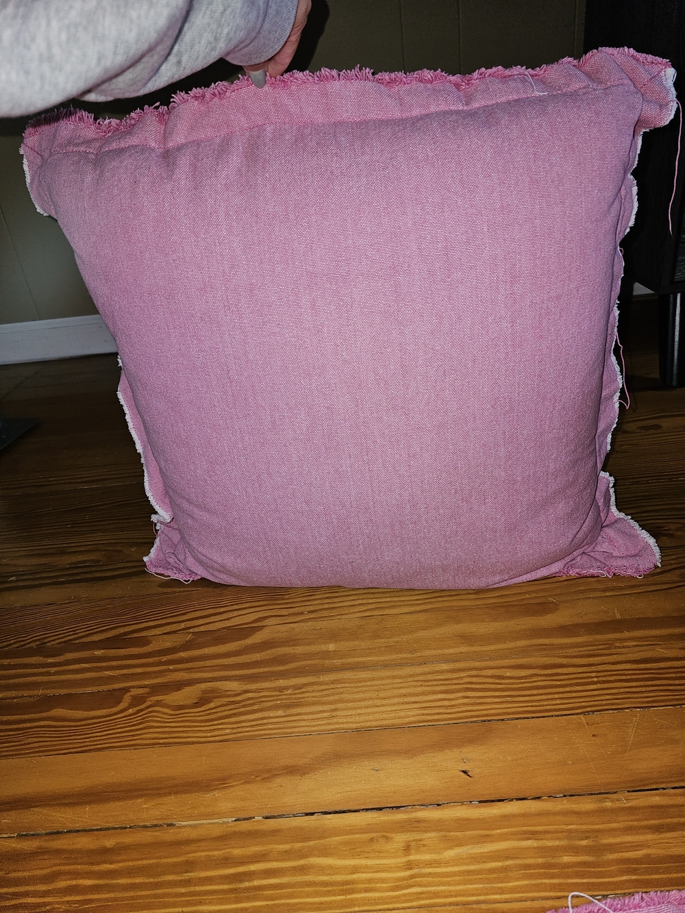 The Farmhouse by Rachel Ashwell Pink Frayed Edge Decorative Pillow Covers Set of